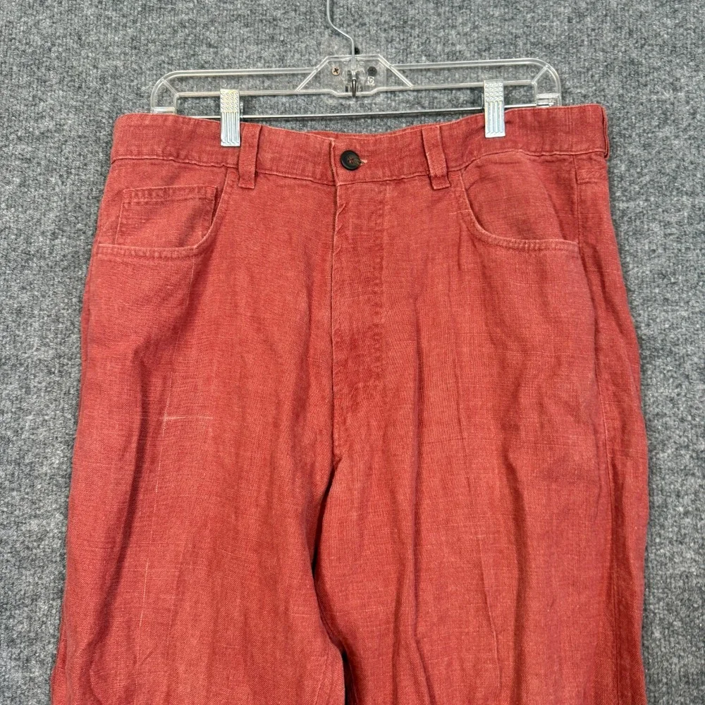 Ermenegildo Zegna Linen Pants Mens 36x28 Salmon Straight Leg Chinos Old‎ Money